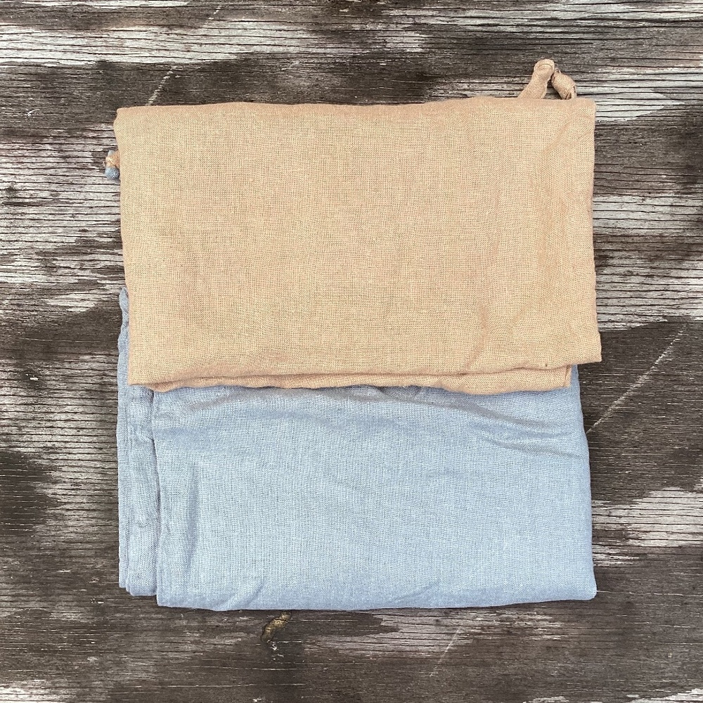 NEW (2) Anthropologie ties LINEN pillow cases COVERS